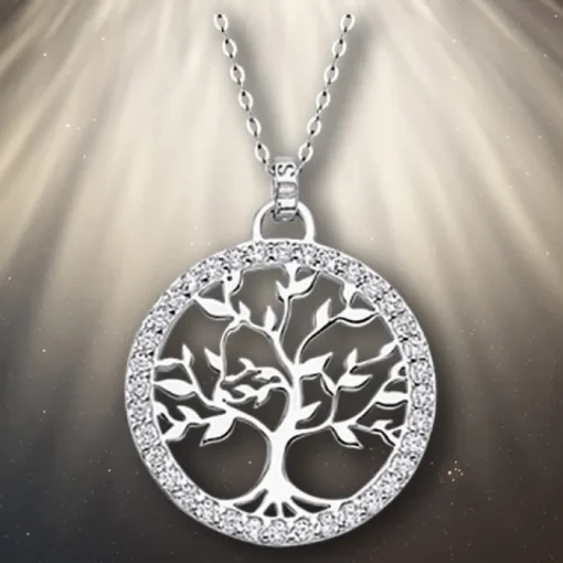 LOTUS Silver - Damen Halskette Lebensbaum weiß aus 925 Silber JLP1746-1-1