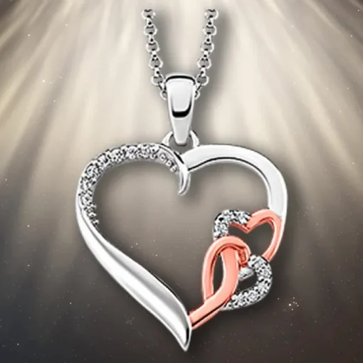 LOTUS Silver - Damen Halskette Herzen weiß, rosevergoldet 925 Silber JLP1596-1-1