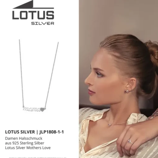 LOTUS Silver - Damen Halskette mama weiß aus 925 Silber JLP1808-1-1