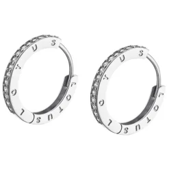 LOTUS Silver - Damen Ohrring weiß mit Creole aus 925 Silber JLP1888-4-1