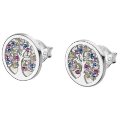 LOTUS Silver - Damen Ohrring Lebensbaum farbig Stecker 925 Silber JLP1889-4-1