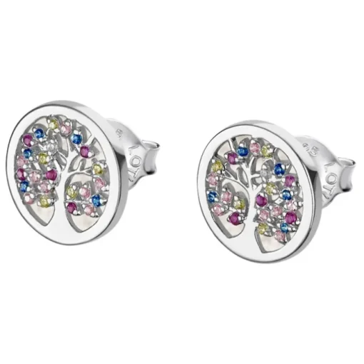 LOTUS Silver - Damen Ohrring Lebensbaum farbig Stecker 925 Silber JLP1889-4-1
