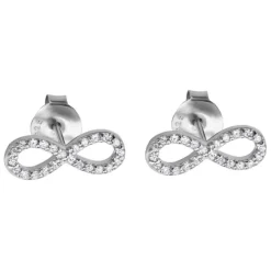 LOTUS Silver - Damen Ohrring Unendlich weiß Ohrstecker 925 Silber JLP1253-4-1