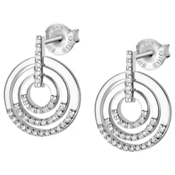 LOTUS Silver - Damen Ohrring Kreise weiß Ohrstecker aus 925 Silber JLP1755-4-1