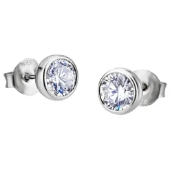 LOTUS Silver - Damen Ohrring Zirkonia weiß Ohrstecker aus 925 Silber JLP1272-4-1