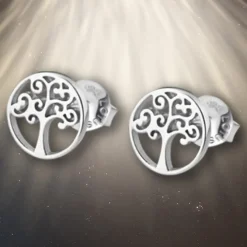 LOTUS Silver - Damen Ohrring Lebensbaum Ohrstecker aus 925 Silber JLP1531-4-1