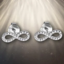 LOTUS Silver - Damen Ohrring Unendlich weiß Ohrstecker 925 Silber JLP1253-4-1