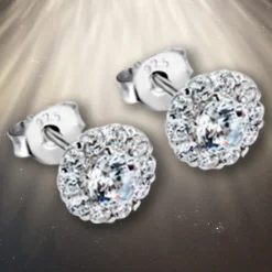 LOTUS Silver - Damen Ohrring Blume weiß Ohrstecker aus 925 Silber JLP1290-4-1