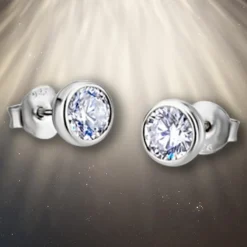 LOTUS Silver - Damen Ohrring Zirkonia weiß Ohrstecker aus 925 Silber JLP1272-4-1