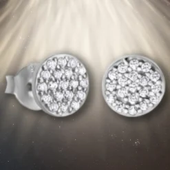 LOTUS Silver - Damen Ohrring Kreis weiß Ohrstecker aus 925 Silber JLP1258-4-1