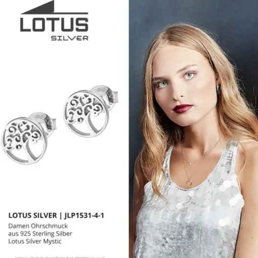LOTUS Silver - Damen Ohrring Lebensbaum Ohrstecker aus 925 Silber JLP1531-4-1