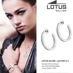 LOTUS Silver - Damen Ohrring Zirkonia weiß Ohrstecker aus 925 Silber JLP1937-4-1