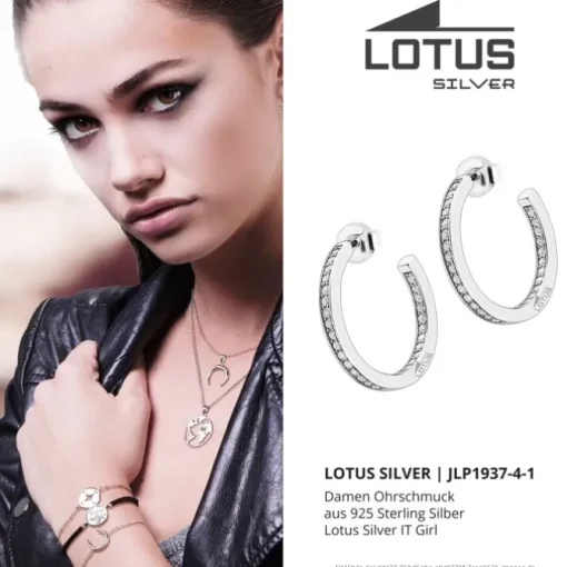 LOTUS Silver - Damen Ohrring Zirkonia weiß Ohrstecker aus 925 Silber JLP1937-4-1