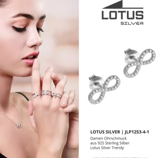 LOTUS Silver - Damen Ohrring Unendlich weiß Ohrstecker 925 Silber JLP1253-4-1