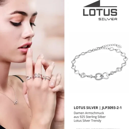 LOTUS Silver Armband Herz 925 Silber Zirkonia Lotus Silver Trendy JLP3093-2-1