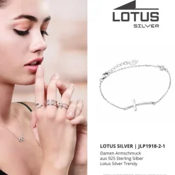 LOTUS Silver Armband Kreuz 925 Silber LP1918-2/1 weiß Zirkonia JLP1918-2-1
