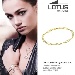 LOTUS Silver Armband LINKS Armband 925 Silber Lotus Silver IT Girl JLP3200-2-2