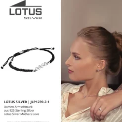 LOTUS Silver Armband Mama 925 Silber LP1239-2/1 schwarz Zirkonia JLP1239-2-1
