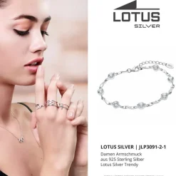 LOTUS Silver Armband Wirbel Zirkoniastein 925 Silber Lotus Trendy JLP3091-2-1