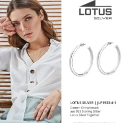 LOTUS Silver Creolen 925 ECHT Silber LP1933-4/1 Together JLP1933-4-1