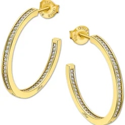 LOTUS Silver Creolen 925 Silber gold Zirkonia Lotus Silver IT Girl JLP1937-4-6