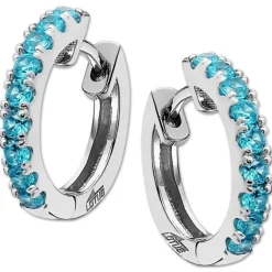 LOTUS Silver Creolen 925 Silber blau Zirkonia Lotus Silver IT Girl JLP1993-4-3