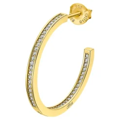 LOTUS Silver Creolen 925 Silber gold Zirkonia Lotus Silver IT Girl JLP1937-4-6