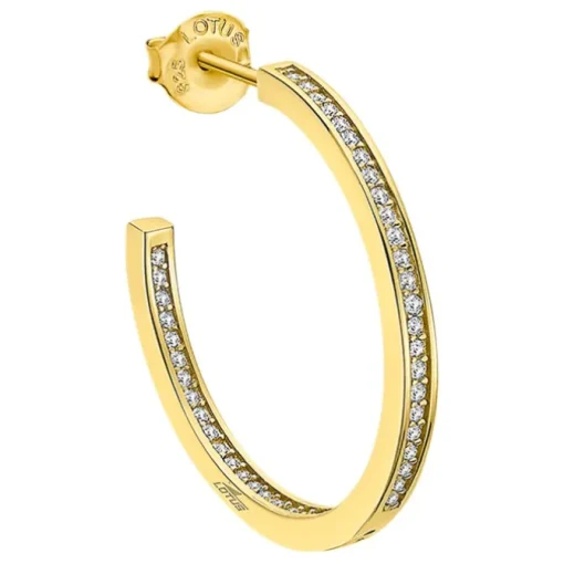LOTUS Silver Creolen 925 Silber gold Zirkonia Lotus Silver IT Girl JLP1937-4-6