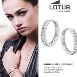 LOTUS Silver Creolen 925 Silber Zirkonia Lotus Silver IT Girl JLP1936-4-2