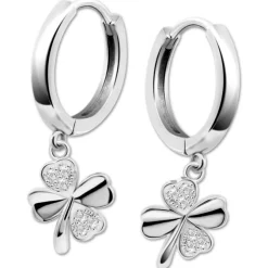 LOTUS Silver Creolen Kleeblatt 925 Silber Zirkonia Lotus Trendy JLP3108-4-2