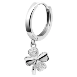 LOTUS Silver Creolen Kleeblatt 925 Silber Zirkonia Lotus Trendy JLP3108-4-2