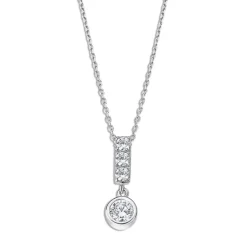LOTUS Silver Halskette 925 Silber weiß Zirkonia Pure Essential JLP3083-1-1