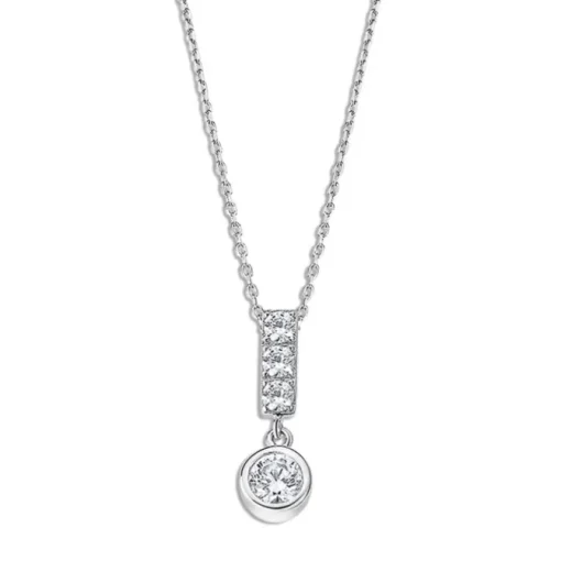 LOTUS Silver Halskette 925 Silber weiß Zirkonia Pure Essential JLP3083-1-1