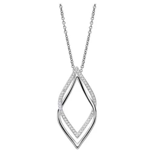 LOTUS Silver Halskette Blatt 925 Silber LP1791-1/1 weiß Zirkonia JLP1791-1-1