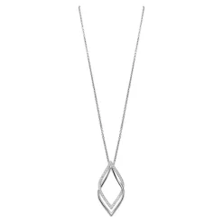 LOTUS Silver Halskette Blatt 925 Silber LP1791-1/1 weiß Zirkonia JLP1791-1-1