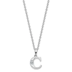 LOTUS Silver Halskette Buchstabe C 925 Silber Lotus Silver Trendy JLP3054-1-C