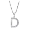 LOTUS Silver Halskette Buchstabe D 925 Silber LP1958-1/D Zirkonia JLP1958-1-D
