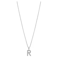 LOTUS Silver Halskette Buchstabe R 925 Silber LP1958-1/R Zirkonia JLP1958-1-R