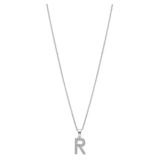 LOTUS Silver Halskette Buchstabe R 925 Silber LP1958-1/R Zirkonia JLP1958-1-R