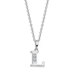 LOTUS Silver Halskette Buchstabe L 925 Silber Lotus Silver Trendy JLP3054-1-L