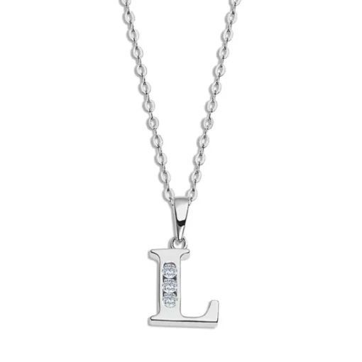 LOTUS Silver Halskette Buchstabe L 925 Silber Lotus Silver Trendy JLP3054-1-L