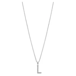 LOTUS Silver Halskette Buchstabe L 925 Silber LP1958-1/L Zirkonia JLP1958-1-L