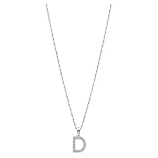 LOTUS Silver Halskette Buchstabe D 925 Silber LP1958-1/D Zirkonia JLP1958-1-D