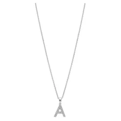 LOTUS Silver Halskette Buchstabe A 925 Silber LP1958-1/A Zirkonia JLP1958-1-A