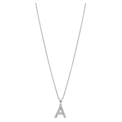 LOTUS Silver Halskette Buchstabe A 925 Silber LP1958-1/A Zirkonia JLP1958-1-A