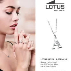LOTUS Silver Halskette Buchstabe A 925 Silber Lotus Silver Trendy JLP3054-1-A