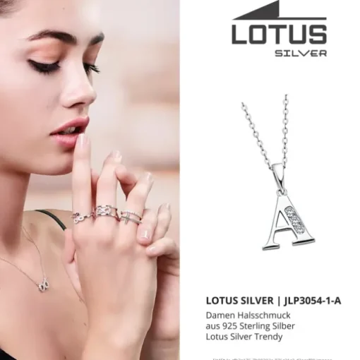 LOTUS Silver Halskette Buchstabe A 925 Silber Lotus Silver Trendy JLP3054-1-A