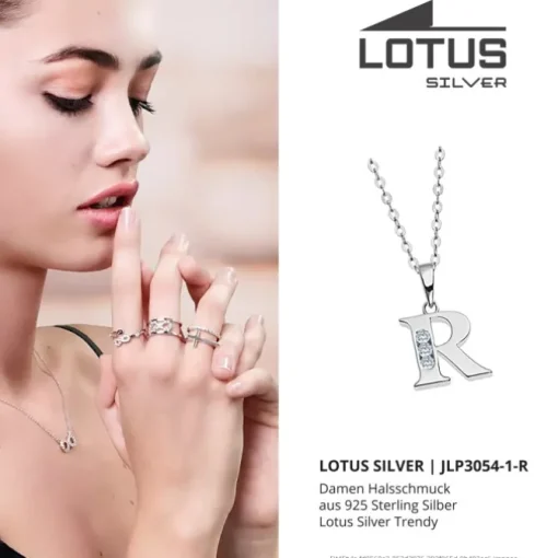 LOTUS Silver Halskette Buchstabe R 925 Silber Lotus Silver Trendy JLP3054-1-R