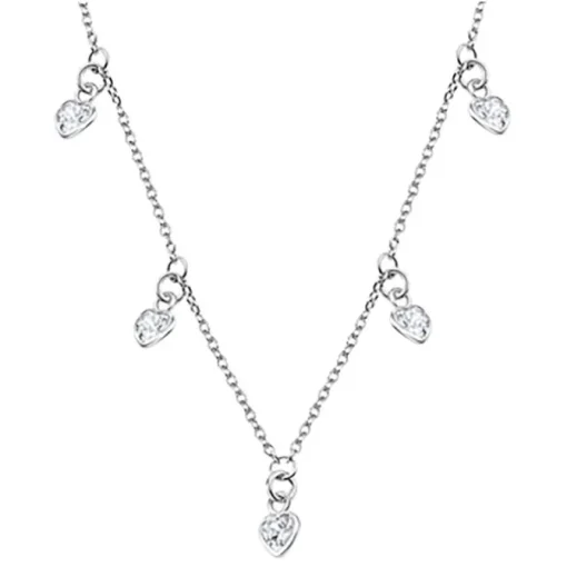 LOTUS Silver Halskette 5er Set Zirkonia Weiß 5mm 925 Silber Trendy JLP3190-1-1