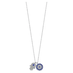LOTUS Silver Halskette Fatimas Hand SILBER LP1969-1/1 blau Zirkonia JLP1969-1-1